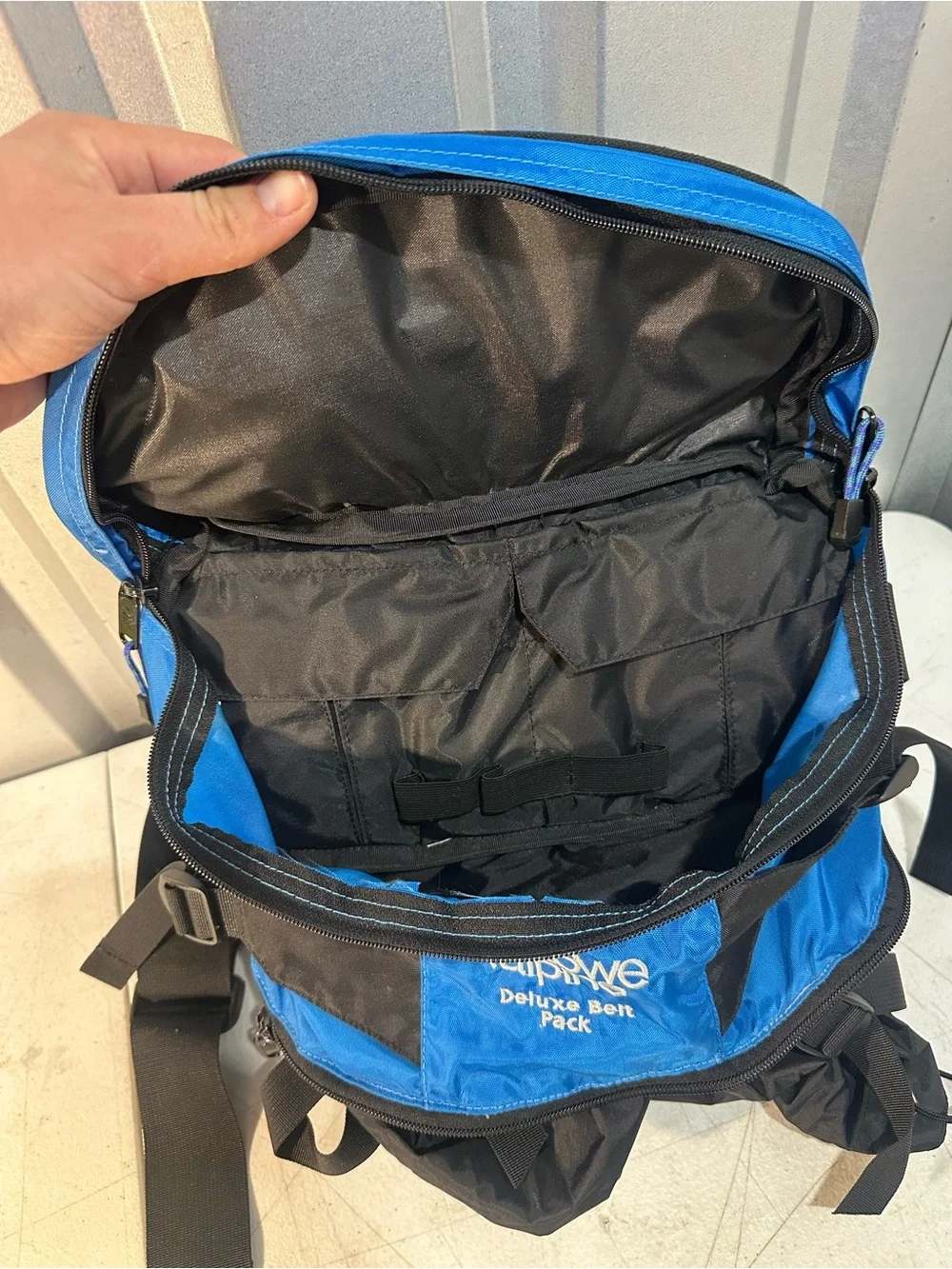 Lowe Alpine Deluxe Belt Pack Blue Vintage Hiking Travel Fanny Pack